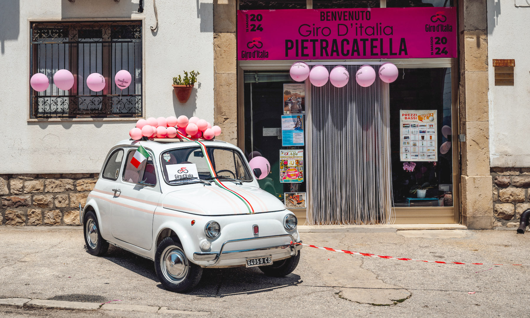 Fiat 500 in Italy during the Giro